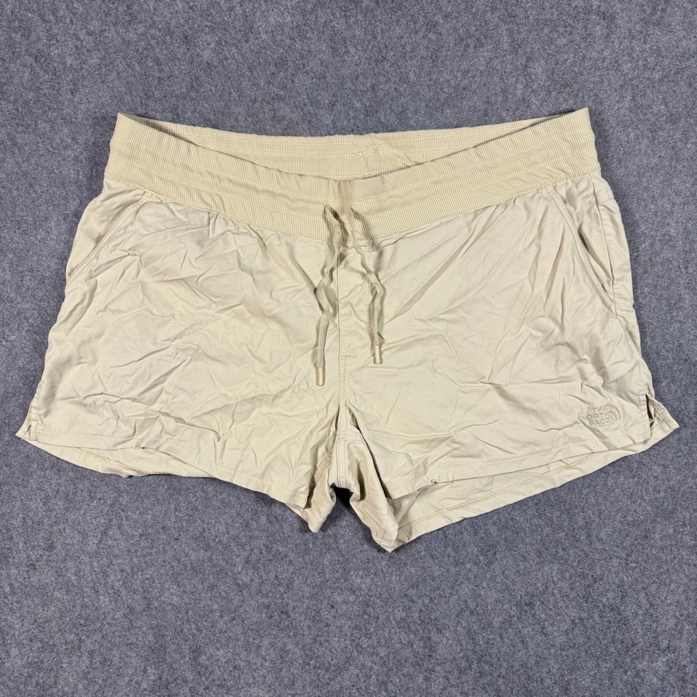 The North Face Aphrodite 2.0 Shorts Women XXL Tan Beige Hiking Active Drawstring